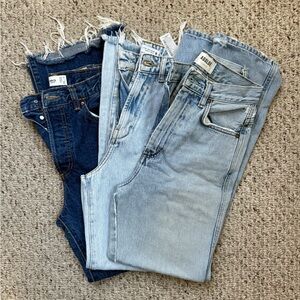 Bundle 3 pairs jeans agolde, zara, mango